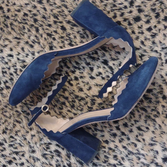 Chloe Lauren Scalloped D'orsay Heel Sz. 39 - Picture 3 of 7